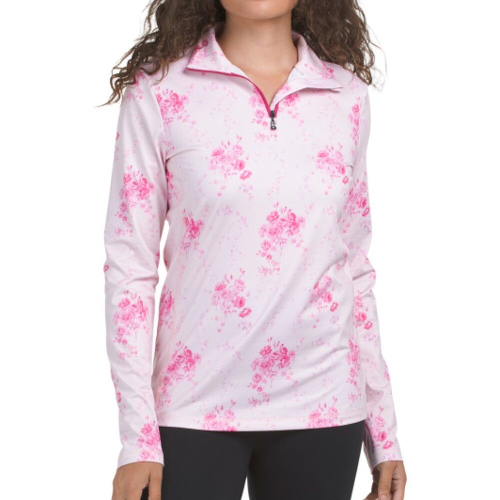 NWT - BOGNER FIRE+ICE x LoveShackFancy Margo Quarter Zip Ski Top - Size: M